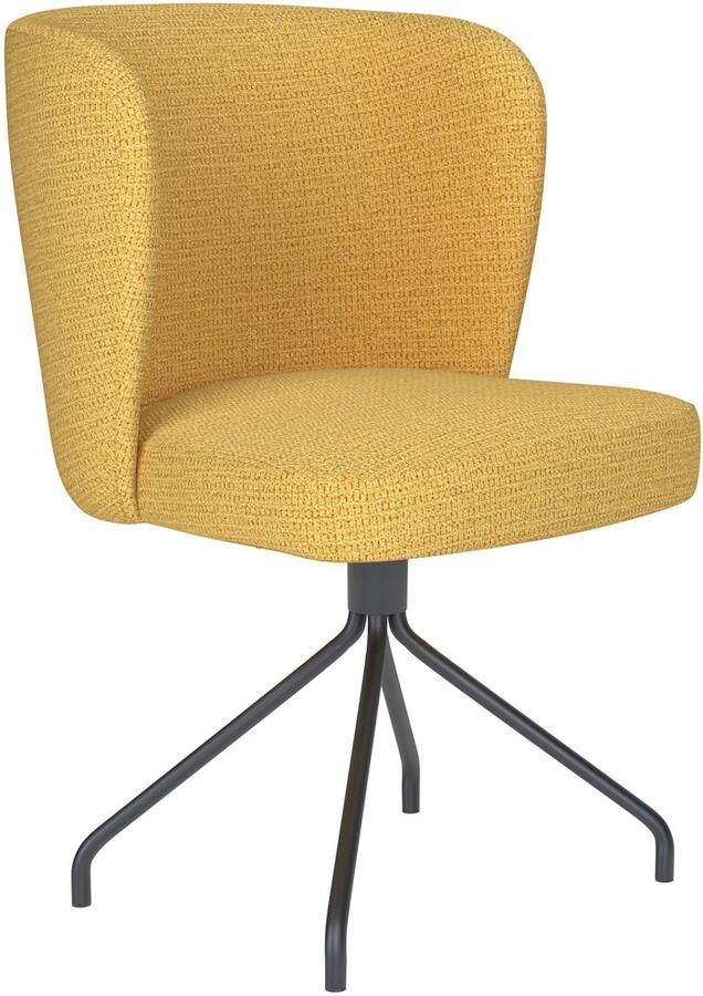 Housecraft living Stan Eetkamerstoel Draaibaar Metaal Spider Okergeel Geel