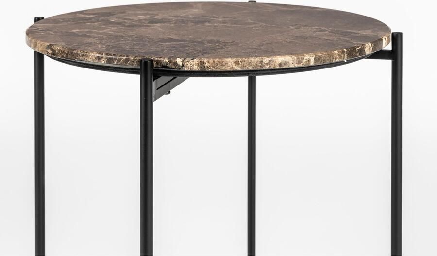 Housecraft Living Housecraft Tooz bijzettafel Rond 45 cm Marmer Bruin - Foto 4
