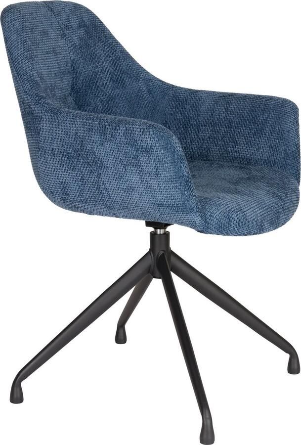 Housecraft Living Housecraft Wiz Eetkamerstoelen Draaibaar Blauw Set van 2 - Foto 2
