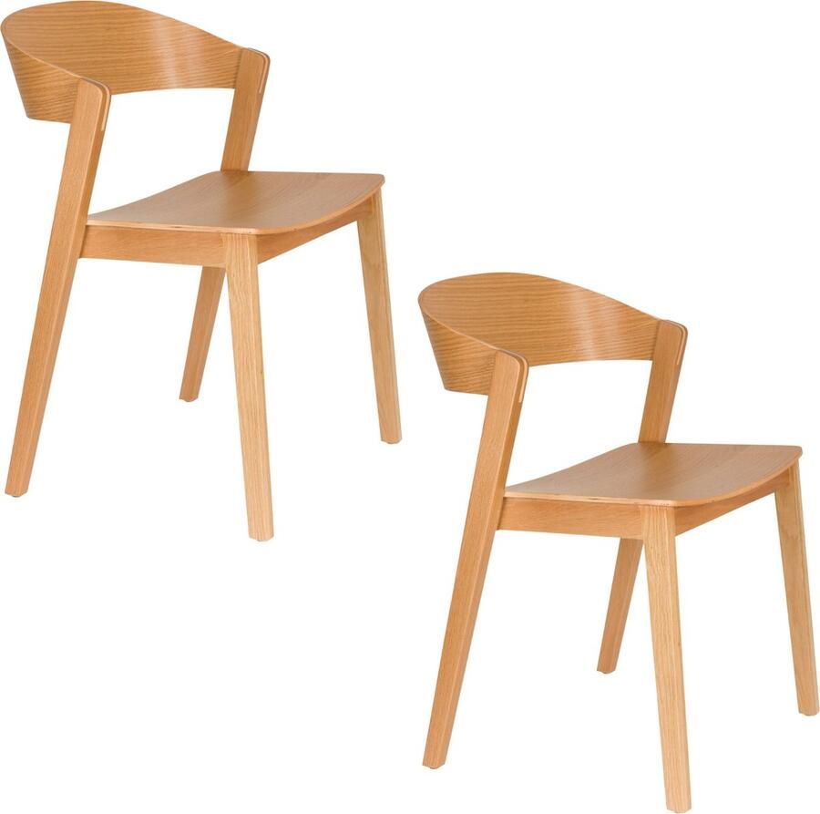 Housecraft Living Housecraft Maud Eetkamerstoelen met armleuning Roze Set van 2