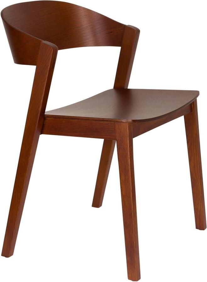 Housecraft Living Housecraft Wooz Eetkamerstoelen Eikenhout Walnoot bruin Set van 2 - Foto 3