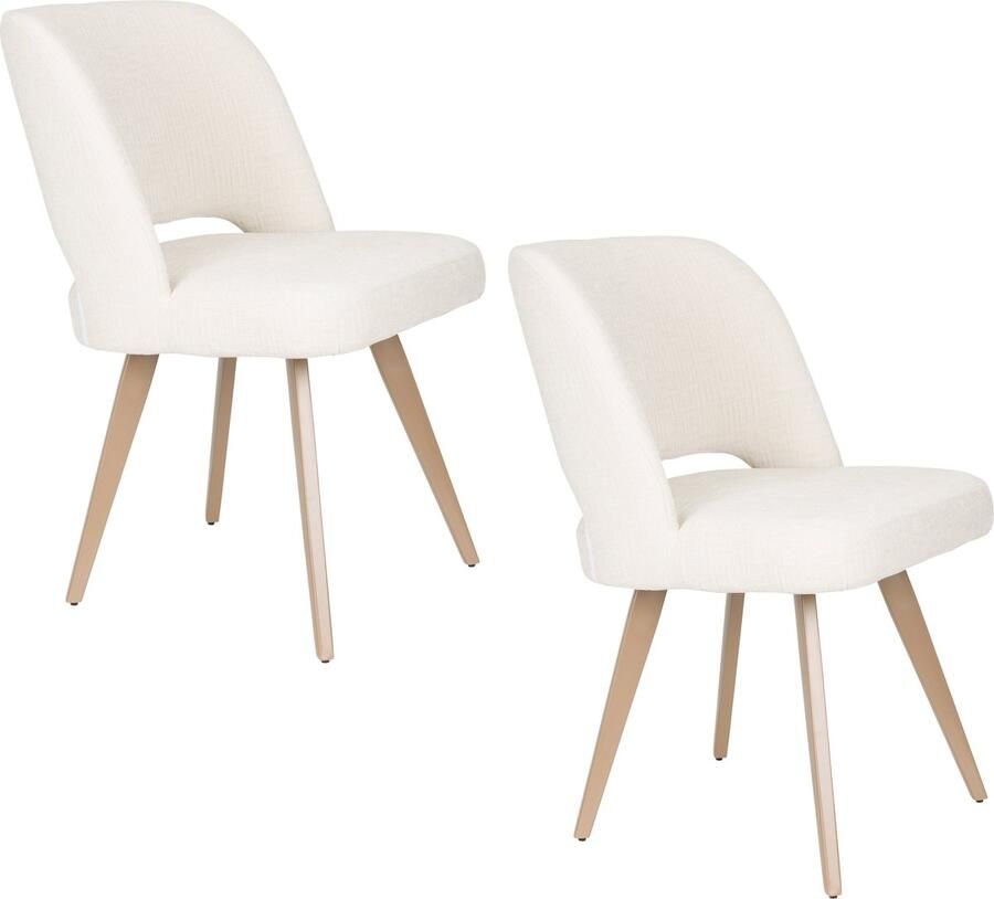 Housecraft living Feliz Lifestyle Yves Eetkamerstoelen Wit Set van 2