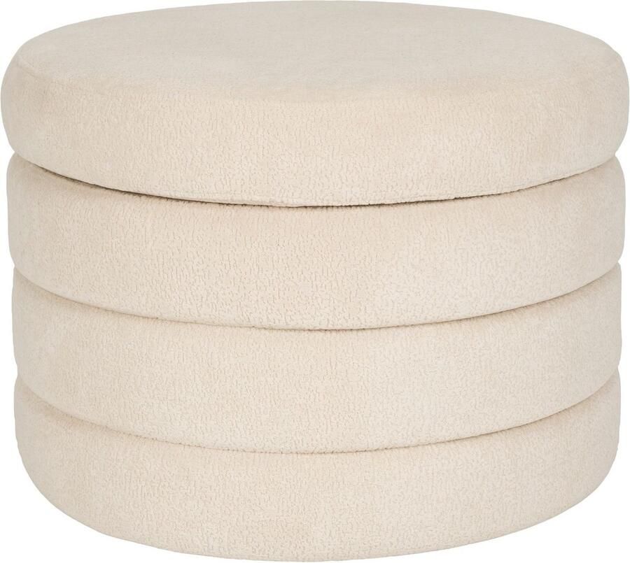 Housecraft living Zuma Poef met opbergruimte Bouclé Beige