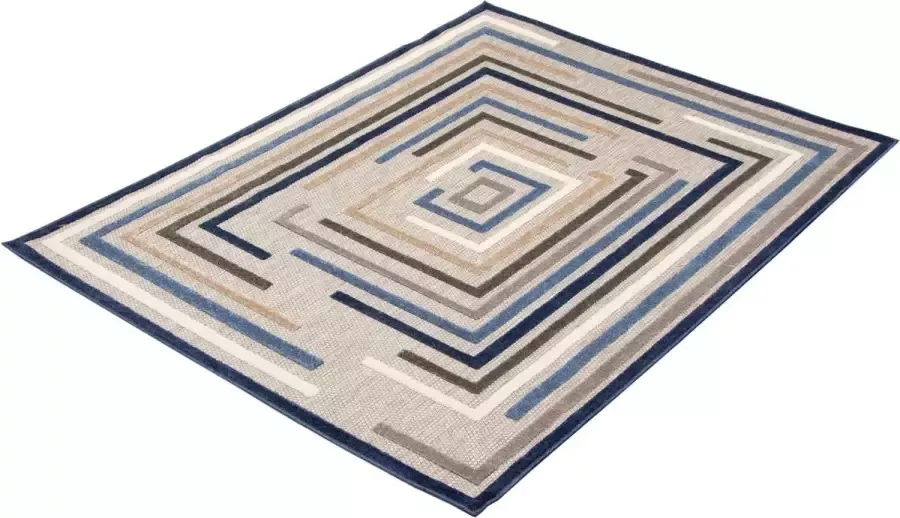 Houseify Tapijt Tia Binnen & Buiten Blauw 170 x 120 cm