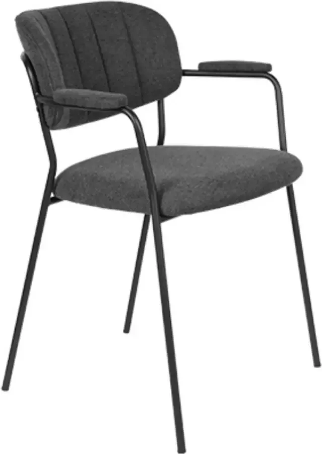 Houselabel Eetkamerstoel Josefien (set van 2) Black Dark grey