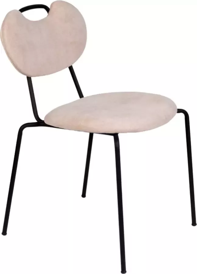 Houselabel Chair afren black (set van 2) Light pink Stoelen