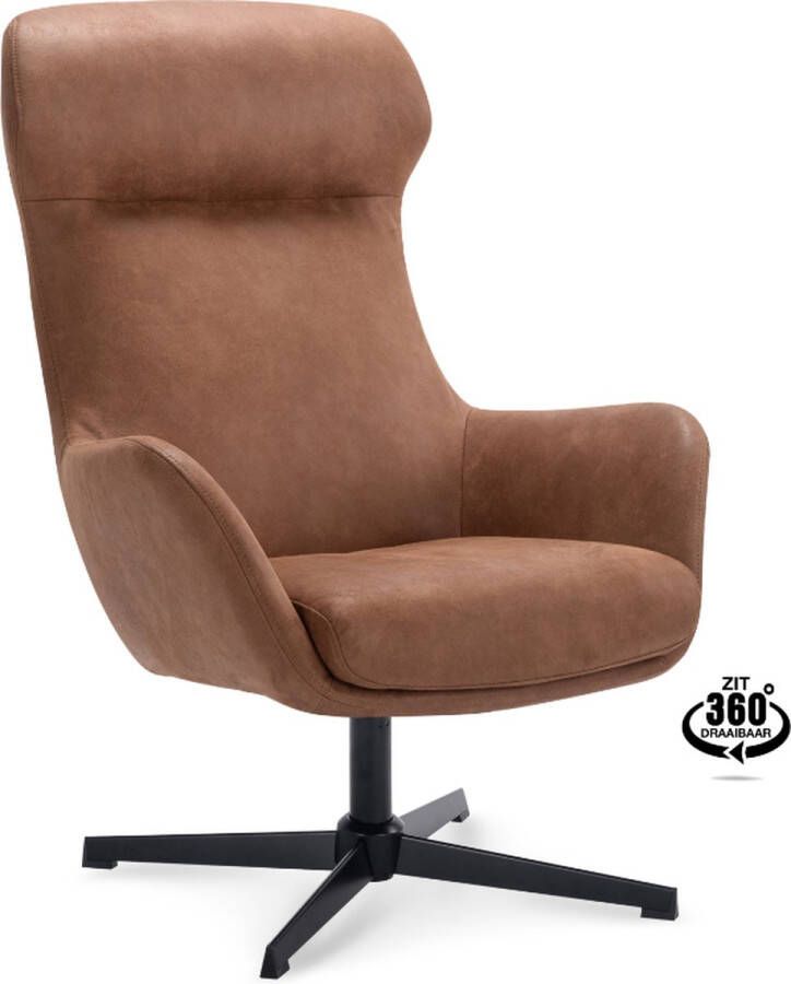 Houselabel Fauteuil Vian Antraciet kunstleder