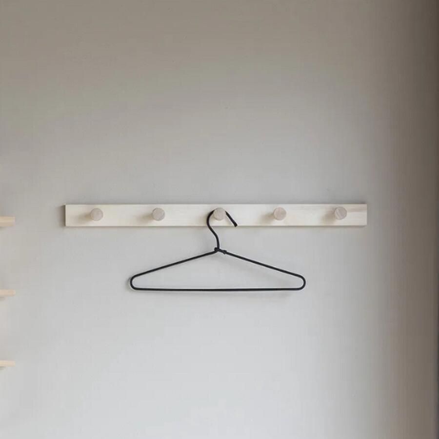 Housenordic EMOB Abano kapstok van natuurlijk populierenhout L:70cm House Nordic Wandkapstokken Bruin Hout Wandkapstokken Op voorraad