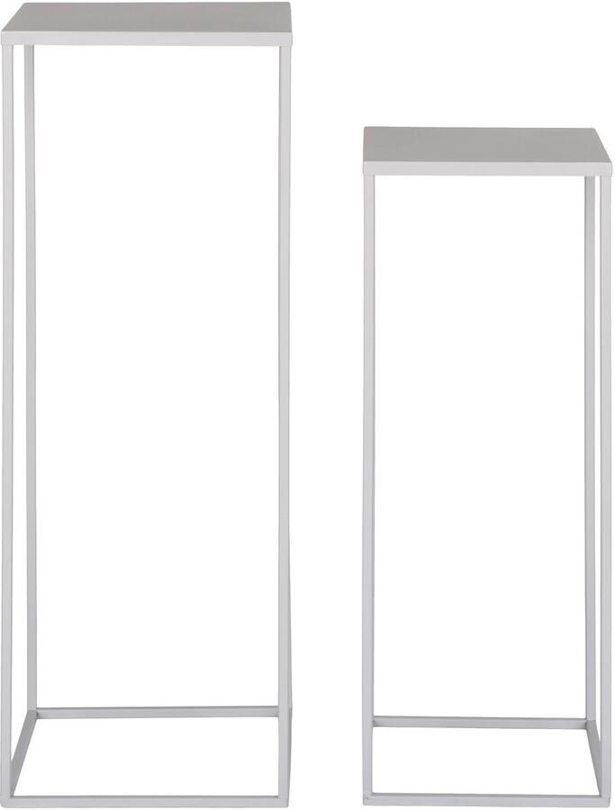 Housenordic EMOB Beja Bloemstandaard Staal Koel Grijs Set van 2 House Nordic Hoektafels Grijs Staal Hoektafels Op voorraad - Foto 2