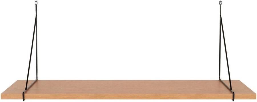 Housenordic EMOB Wandplank Chiba Natuurlijk Zwart 80x29 cm House Nordic Wandplanken Bruin MDF Wandplanken Op voorraad