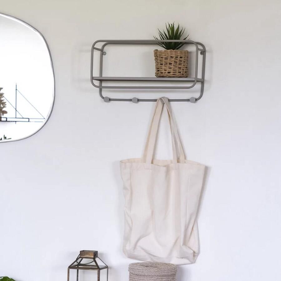 Housenordic EMOB Feira hoedenplank Grijs Staal Koel Grijs. House Nordic Wandkapstokken Grijs Staal Wandkapstokken Op voorraad
