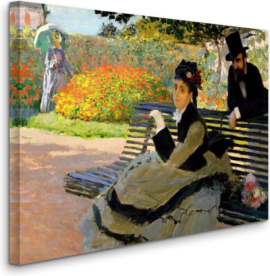HouseOfArt Claude Monet Camille Monet on a Garden Bench Camille Monet op een tuinbank (1873) 2:3