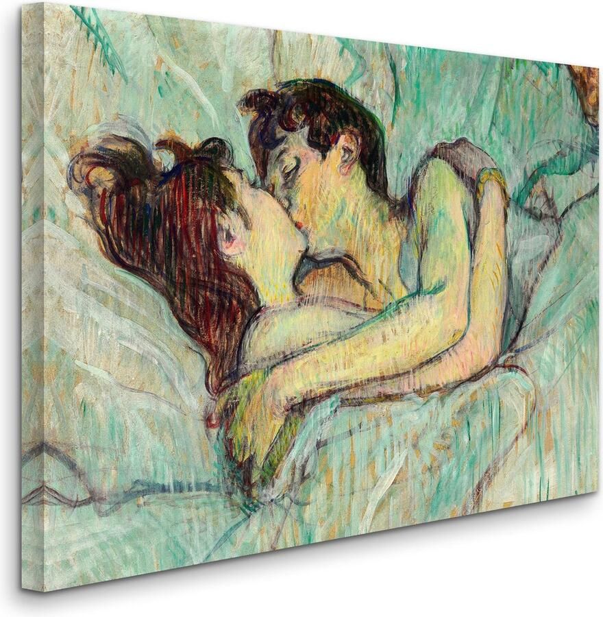 HouseOfArt Henri de Toulouse-Lautrec The Kiss In Bed De kus in bed (1892) 2:3