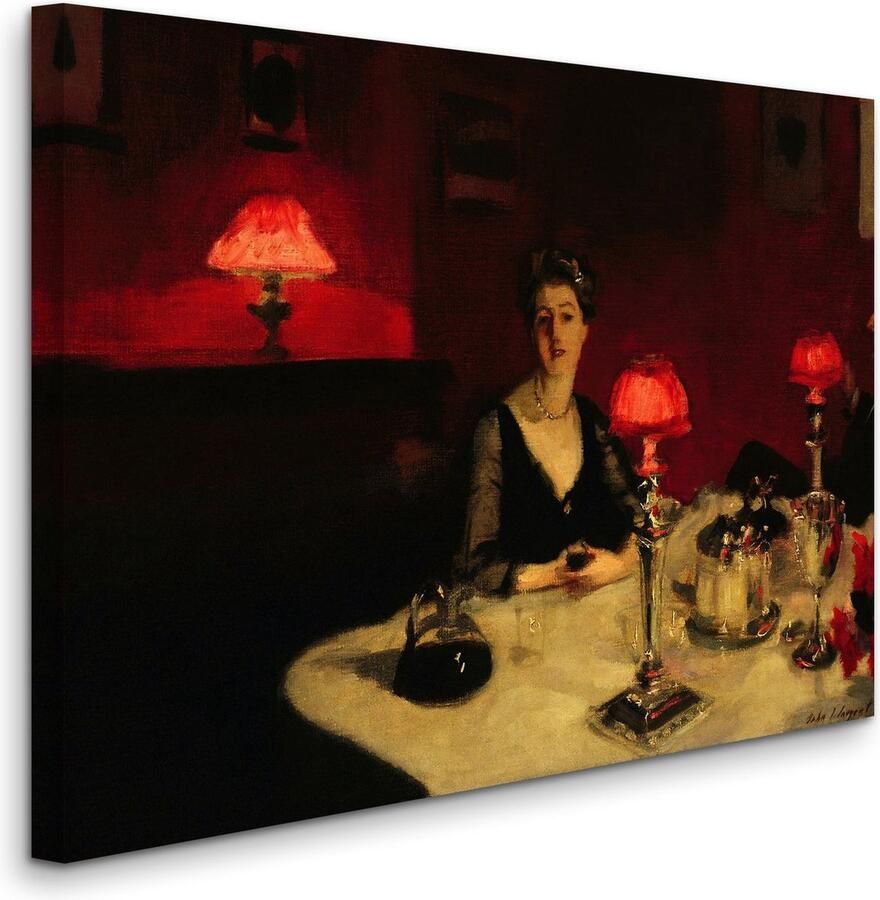 HouseOfArt John Singer Sargent A Dinner Table at Night Een diner aan tafel in de nacht (1884) 2:3