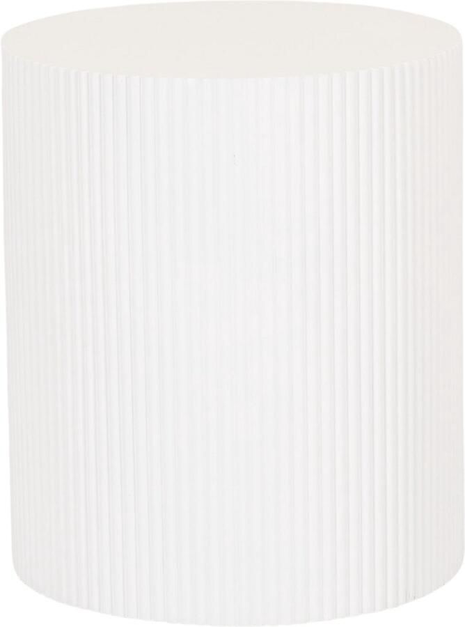 Housevitamin Bijzettafel Cilinder- MDF Wit 39x39x45cm