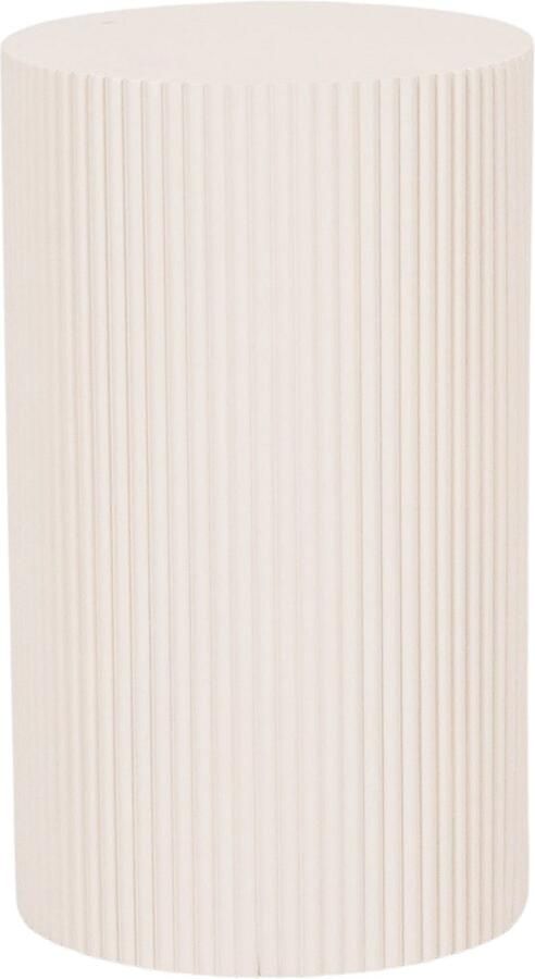 Housevitamin Bijzettafel Pilaar- Cilinder MDF 30x30x54cm Zandkleurige Tafel