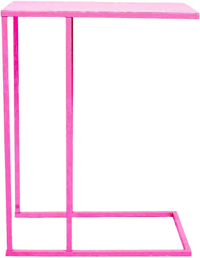 Housevitamin -Bijzettafel Sofa Metaal Neon Roze 45x30x60cm