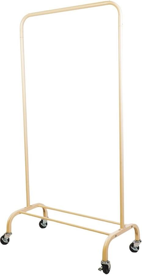 Housevitamin -Kledingrek Metaal Op Wieltjes Beige 80x40x155cm Beige Kleurrijke Woonaccessoires - Foto 2