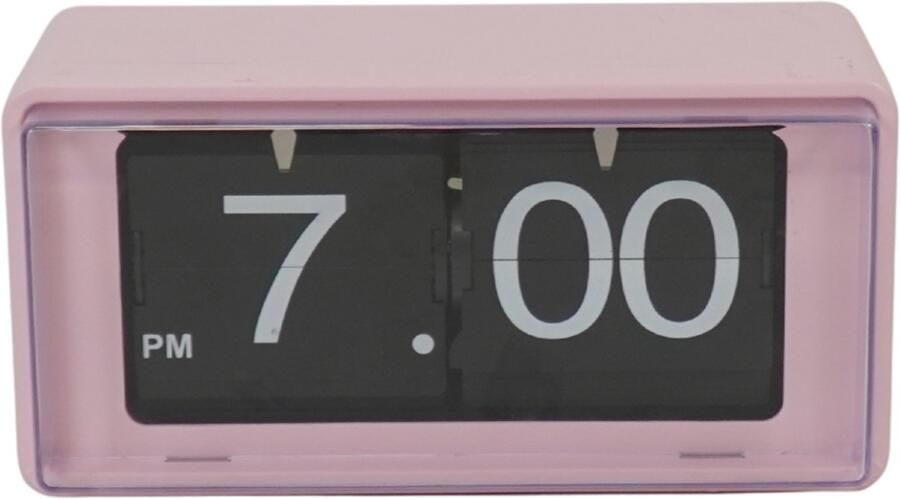 Housevitamin Klok- Kast Klok Flip Over- Roze- 22x13x11 5cm