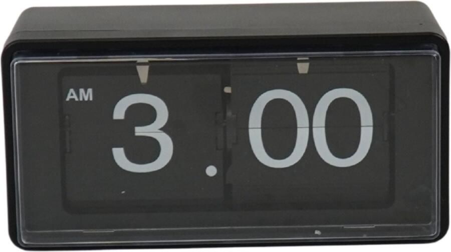 Housevitamin Klok- Kast Klok Flip Over- Zwart 22x13x11 5cm