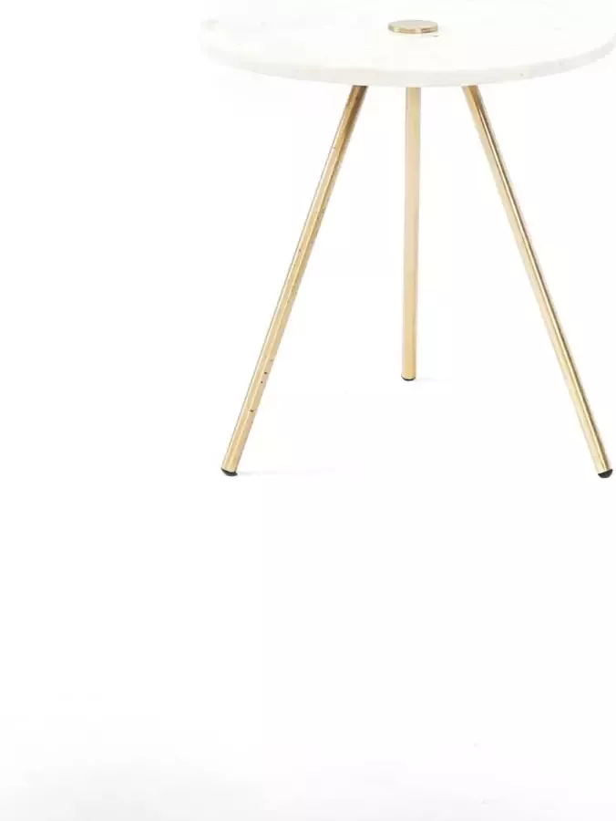 Housevitamin HV BIJZET TAFEL MARMER GOUD 33X35CM