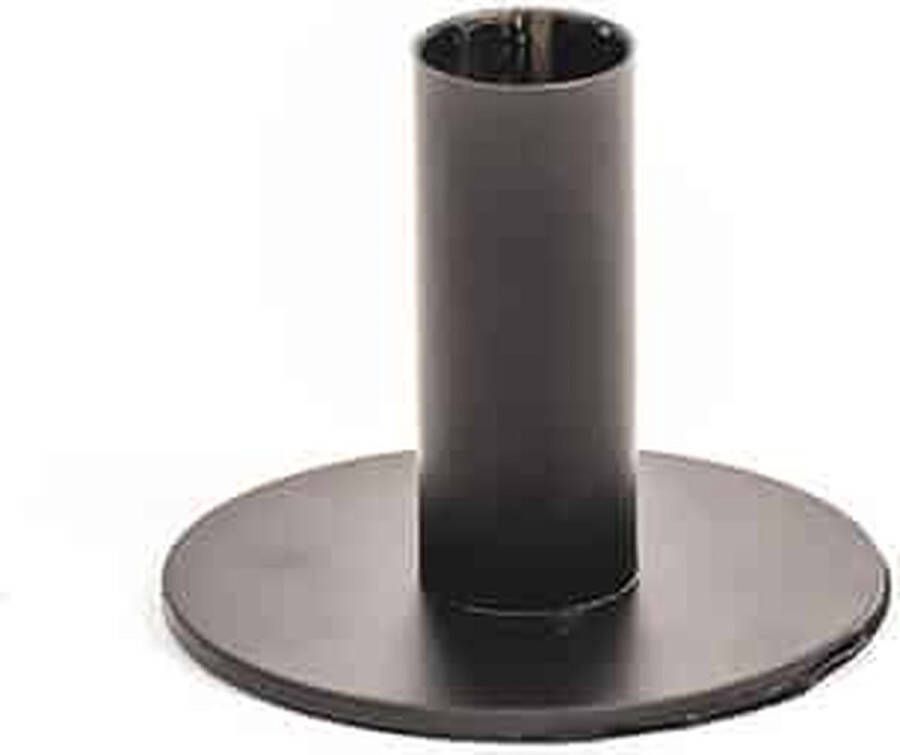Housevitamin kandelaar kaarsstandaard zwart metaal rond 6 5cm hoog