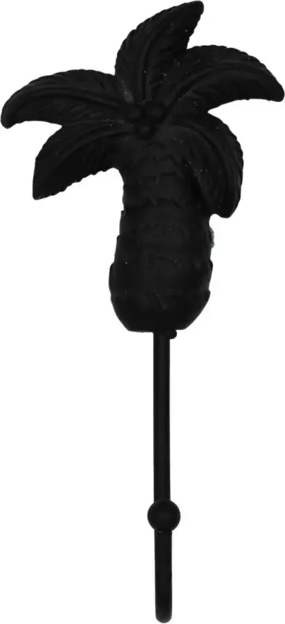 Housevitamin ophanghaak 'palmboom' wandhaak kapstokhaak handdoekhaak zwart