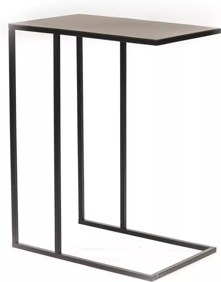 Housevitamin Sofa Bijzettafel-Metaal-Zwart-45x30x60 cm Tafel voor bij de bank of stoel. Voor extra opbergruimte en decoratie in huis. Elegante en moderne uitstraling - Foto 2