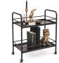 Housevitamin Zwart Metalen Trolley Tafel 60x30x66.5cm Moet Nog Gemonteerd Worden - Thumbnail 1