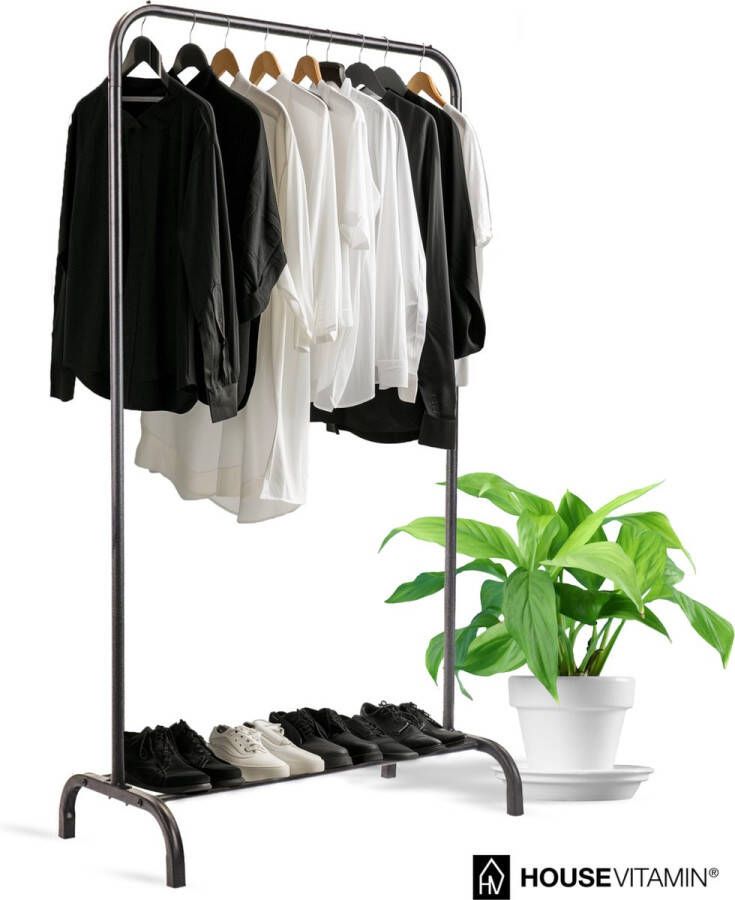 Housevitamin Zwarte Kledingrek Tilt tot 30kg 80x40x150cm