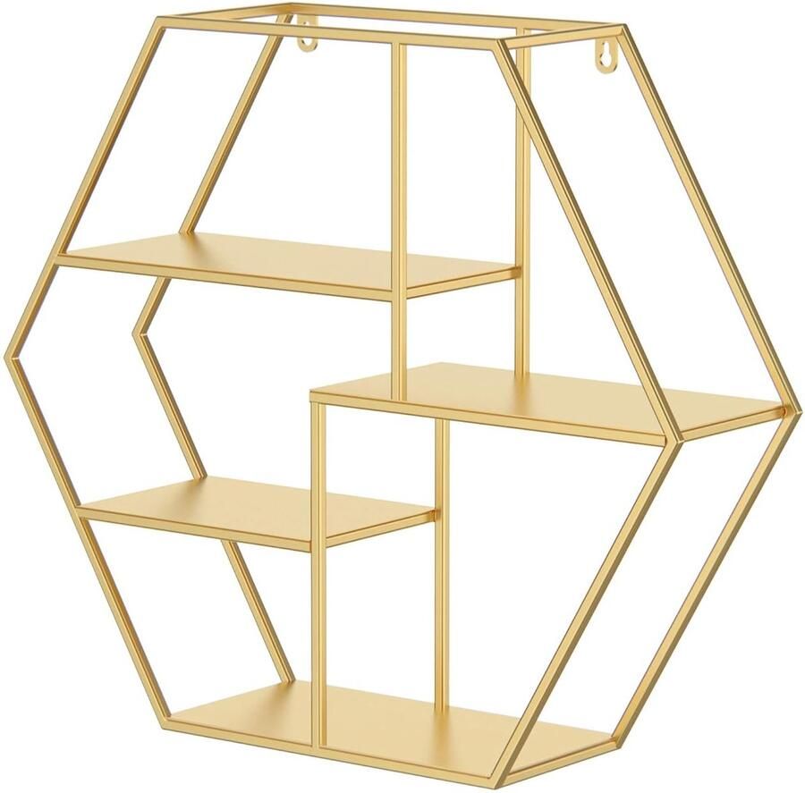 Houssly Gouden Wandrek Decoratief en Praktisch 1 stuk Metaal 70 x 20 x 59 cm