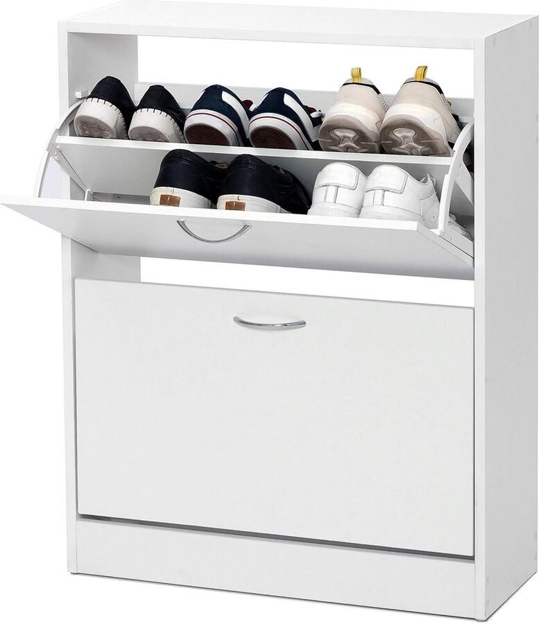 Hout Schoenenkast groot 16500 stuks wit