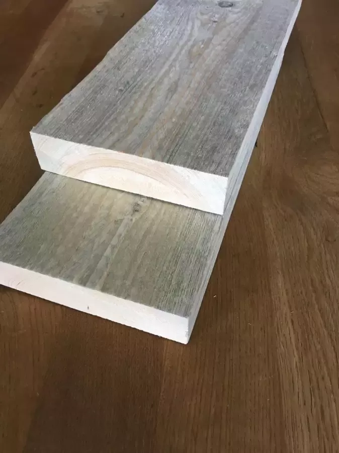 HOUTSHOPVANDYCKE.BE 5 cm dik OLD-LOOK Steigerplank 80cm (2x geschuurd) boekenplank Steigerhout Wandplank Steigerplanken Landelijk Industrieel Loft wandrek