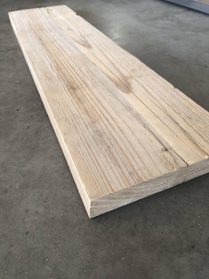 HOUTSHOPVANDYCKE.BE Steigerhouten plank Steigerplank 80cm (2x geschuurd) Steigerhout Wandplank Boeken plank| Steigerplanken Landelijk Industrieel Loft Hout