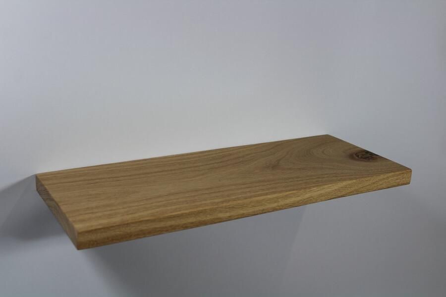 Houtze Zwevende Wandplank 2 2cm Dik RECHT Eiken Licht Rustiek Verschillende Afmetingen