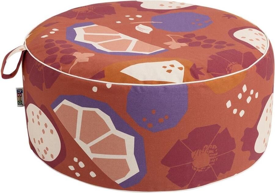 Howa Opblaasbare Kruk Poef Vloer Kussen binnen en buiten voor Tuin en Kinderkamer colorful red 55cm 8710