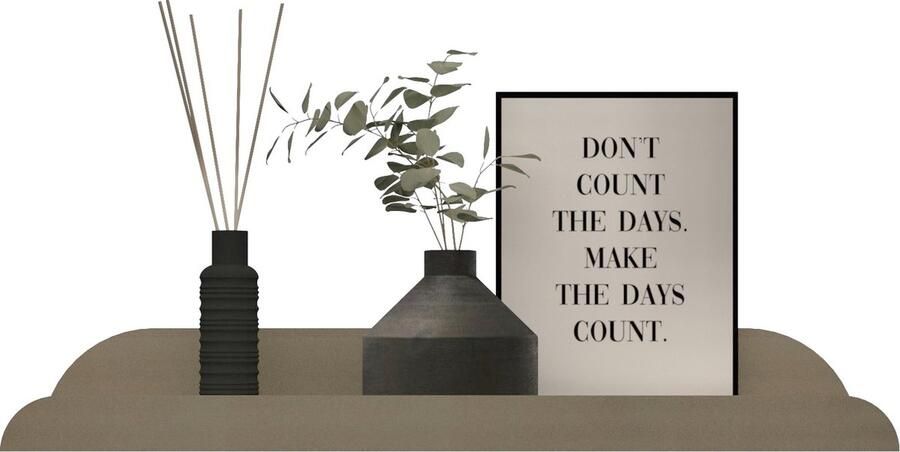 HOYA living Fotolijstplank metaal LIMA 40cm Kleur Mud wandplank fotoplank plank zwevend - Foto 2