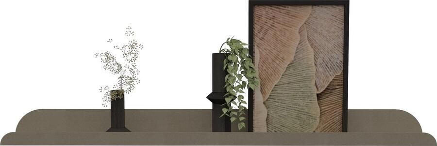 HOYA living Fotolijstplank metaal LIMA 80cm Kleur Mud wandplank fotoplank plank zwevend - Foto 2