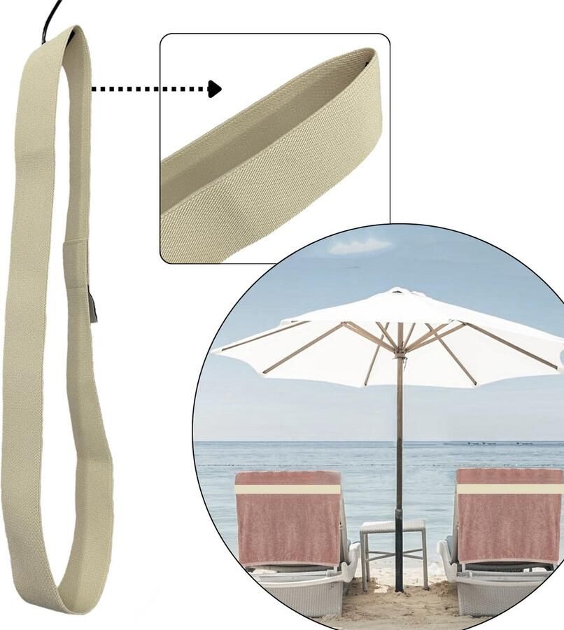 HOYA living Strandhanddoek elastiek band Zand elastisch rekbaar van 45 tm 70cm ligbed elastiek band beach towel strap