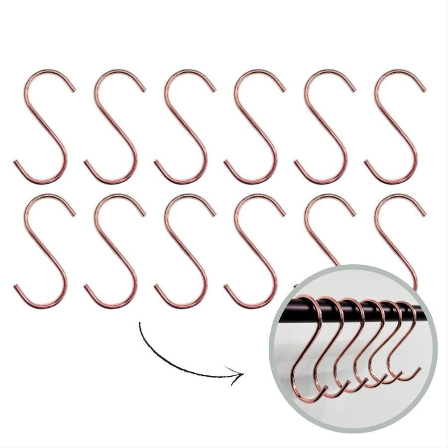 HOYA living S haken Rosé Goud 9 5cm (groot) 12 stuks ophanghaken kapstokhaken S haakjes