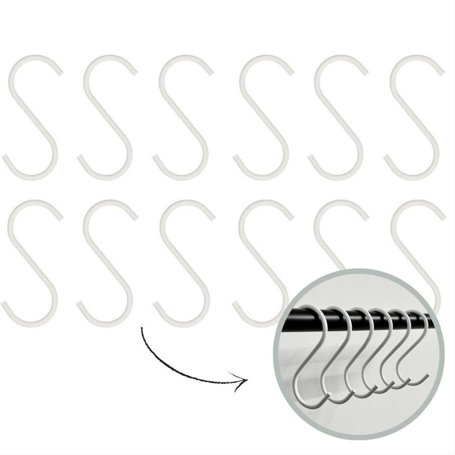 HOYA living S haken Wit 9 5cm (groot) 12 stuks ophanghaken kapstokhaken S haakjes