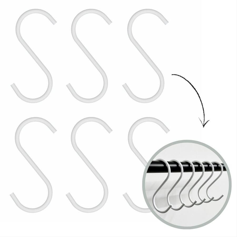 HOYA living S haken Wit 9 5cm (groot) 6 stuks ophanghaken kapstokhaken S haakjes