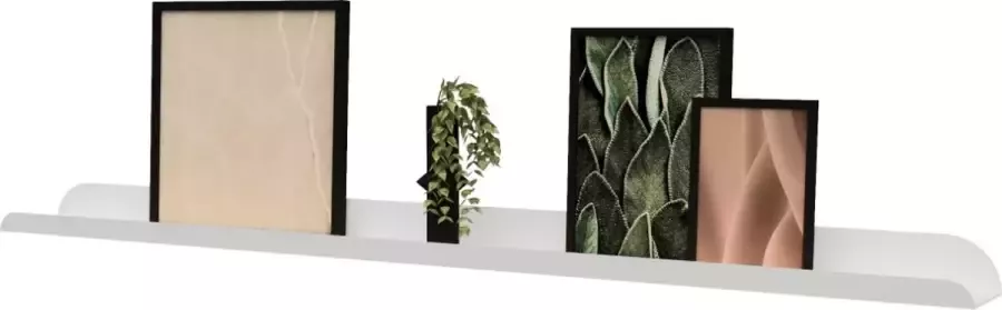 HOYA living TIJDELIJKE AANBIEDING Smalle stalen fotolijst wandplank 120 x 10cm LIMA 120 White (stalen metalen fotoplank fotolijst plankje staal wandplank zwevend) - Foto 3