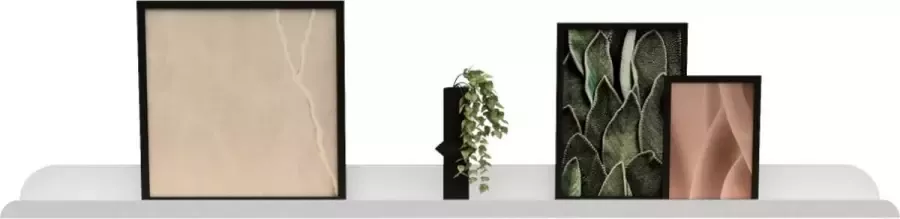 HOYA living TIJDELIJKE AANBIEDING Smalle stalen fotolijst wandplank 120 x 10cm LIMA 120 White (stalen metalen fotoplank fotolijst plankje staal wandplank zwevend) - Foto 2