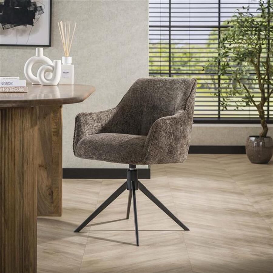 Hoyz Collection Armstoel Pull Draaibaar 2 Stuks Rich Taupe