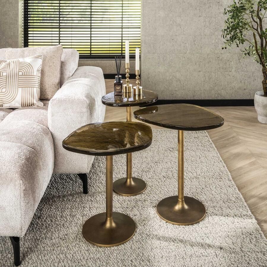 Hoyz Collection Bijzettafel Eclipse L Goud Antiek Finish