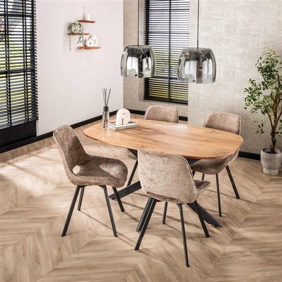 Hoyz Collection Eetkamertafel 150 Arhus Solid Massief Acacia Naturel