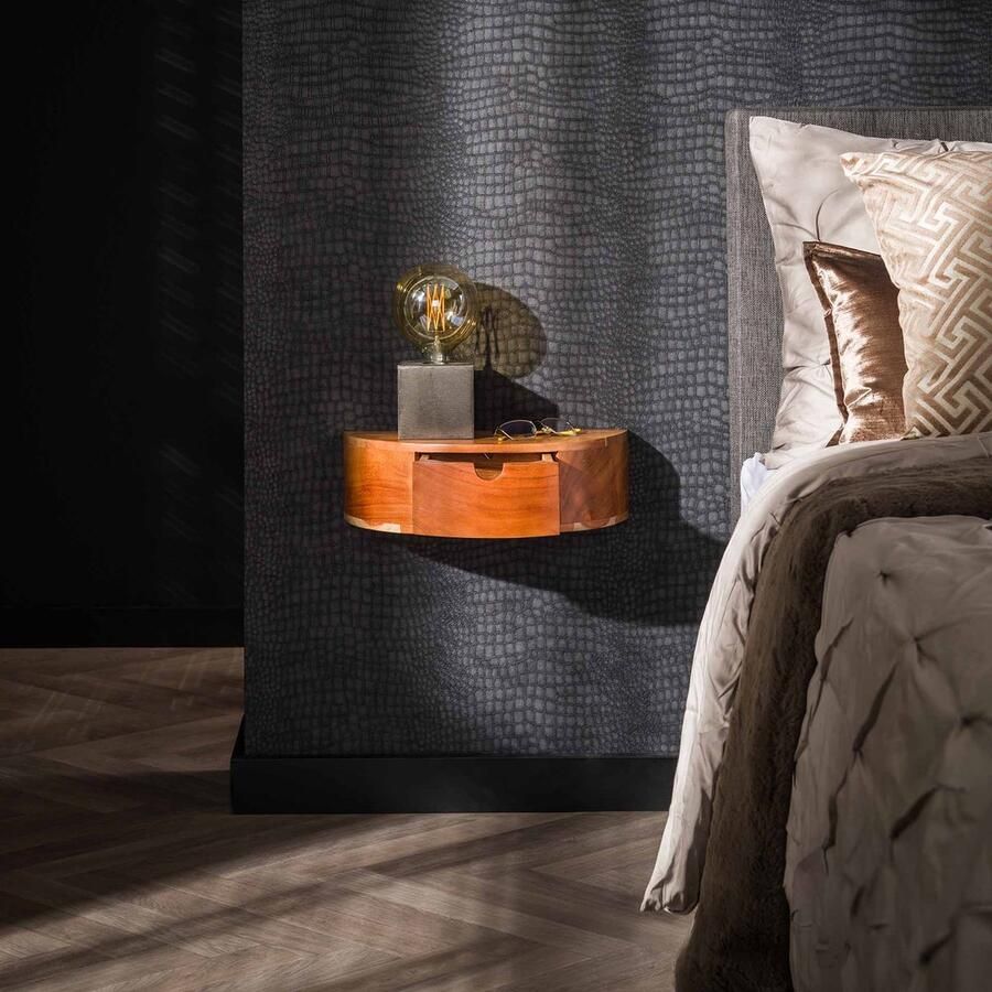 Hoyz Collection Hoyz Nachtkastje 1L Curve Massief Acacia Naturel - Foto 2