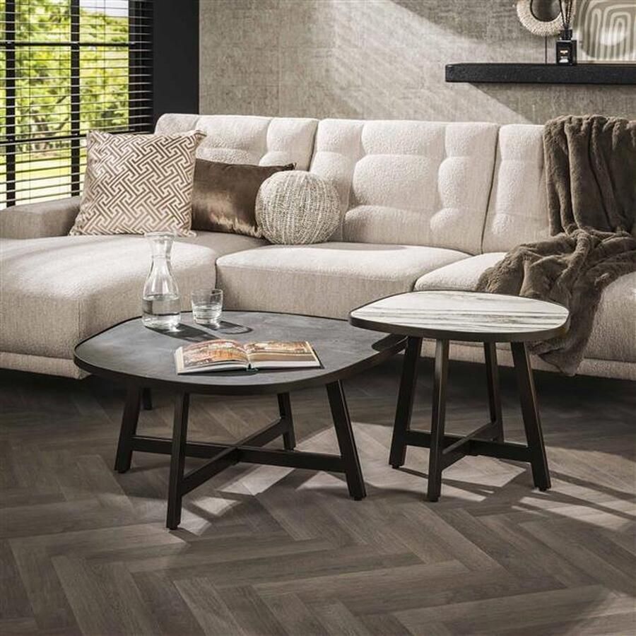 Hoyz Collection Salontafel Slate Organic Leisteen Set van 2