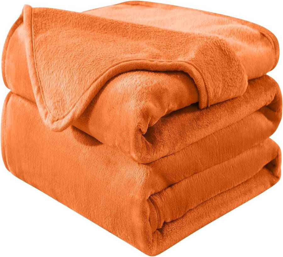 Whoopr Dikke Fleece Plaid Deken 230x270 cm Dekentje Zacht en Warm Dubbelzijdig Omkeerbaar voor Dubbel Bed en Flanellen Sofa Bank